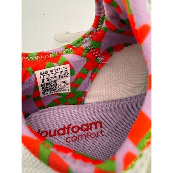 Adidas Women's Cloudfoam Comfy Athletic Low Top Sneakers Size 6 White NWOT - Picture 6 of 6